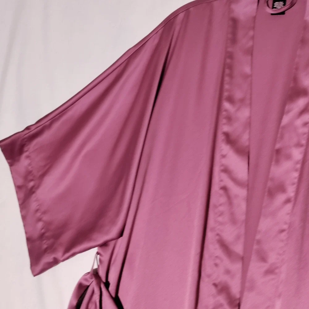 Vintage VICTORIA'S SECRET Nightgown Robe‎ Pink Satin Sz XS/S with Belt
